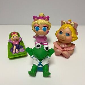 Miss Piggy and Kermit Kids Toy Set - Vintage & Modern - Muppet Babies